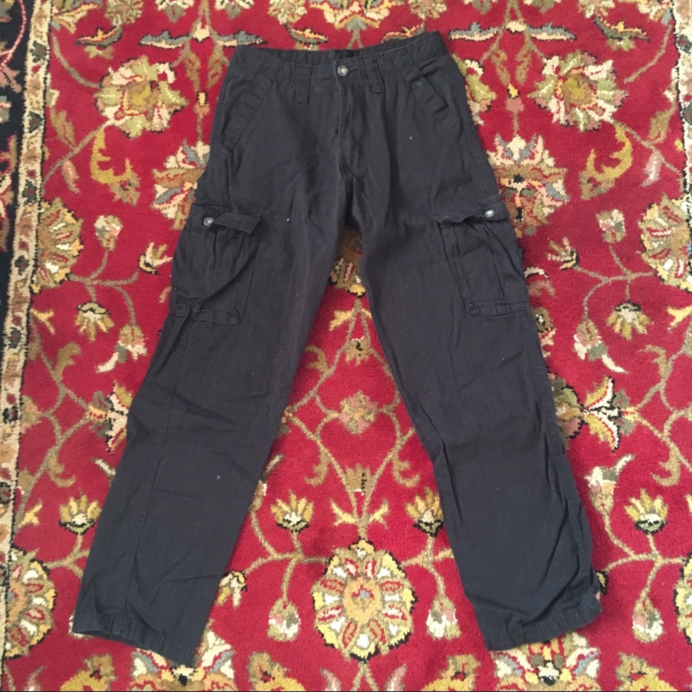 New Black High Rise Cargo Pants size 28
